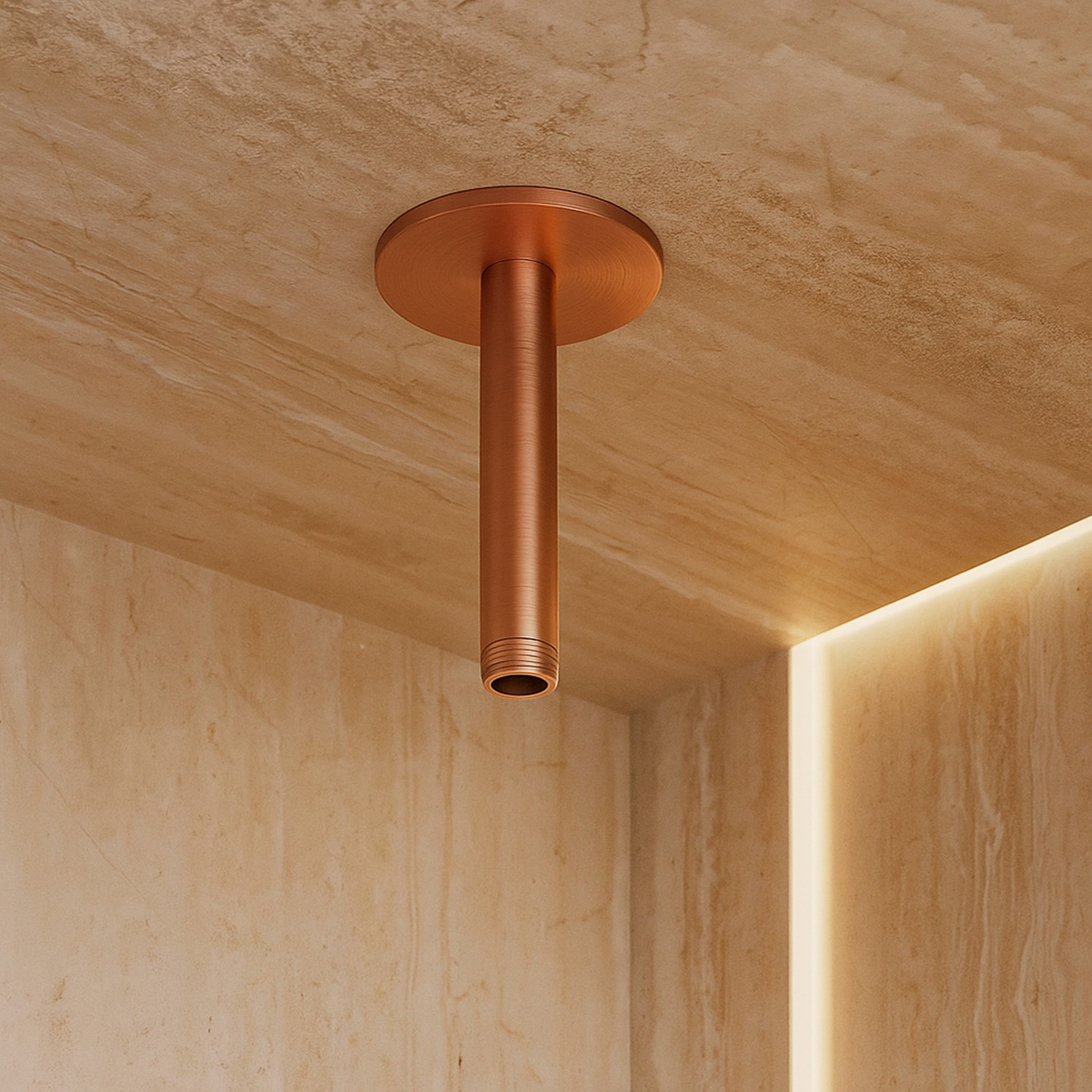 BRACCIO-DOCCIA-SOFFITTO-LEVANTE-CORTO-ORO-ROSA