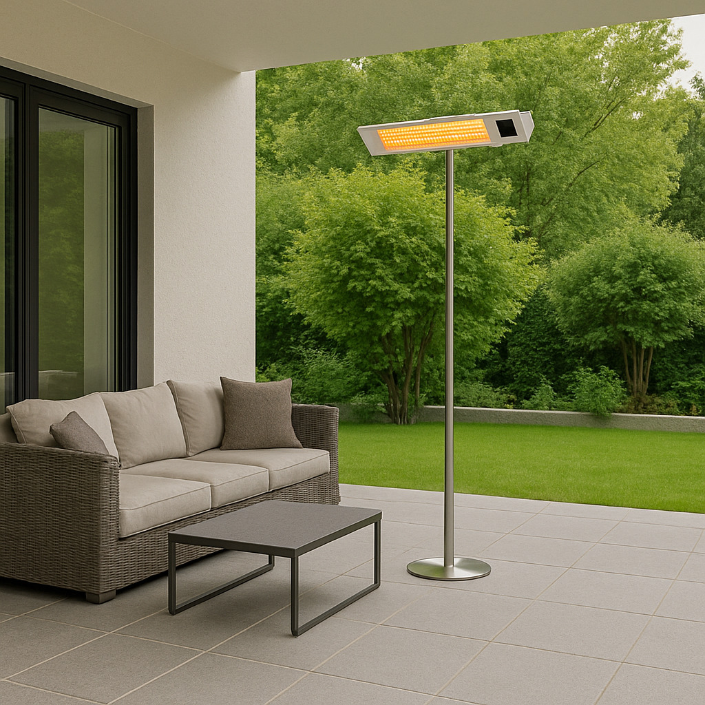 CALDO-IRA-INOX-PALO-2 - SINED | Duchas de piscina | Chaise longue de jardín | Chimeneas eléctricas | Calefactores infrarrojos