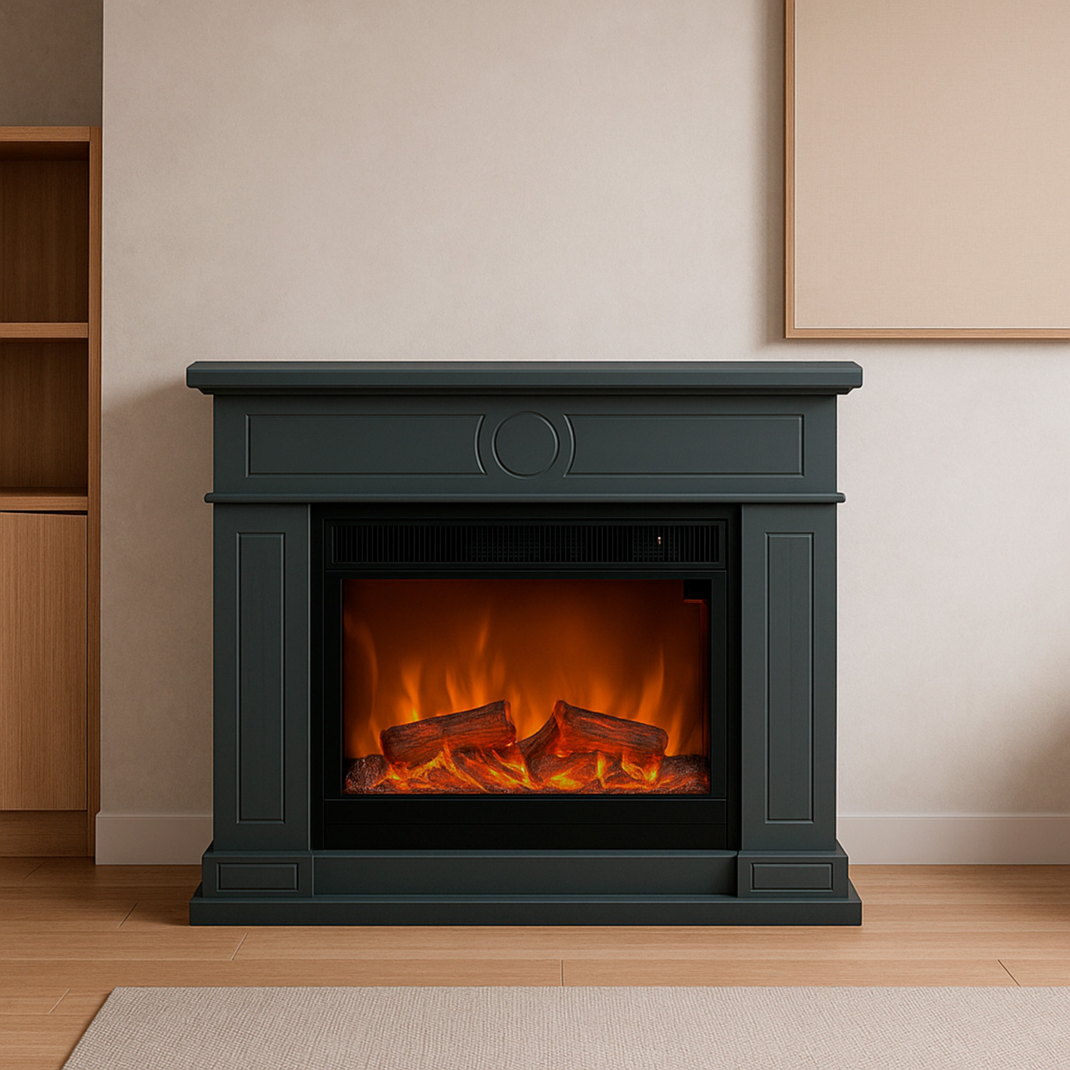 CAMINO-LIPARI-XXL-GRIGIO-ambientata - SINED | Duchas de piscina | Chaise longue de jardín | Chimeneas eléctricas | Calefactores infrarrojos