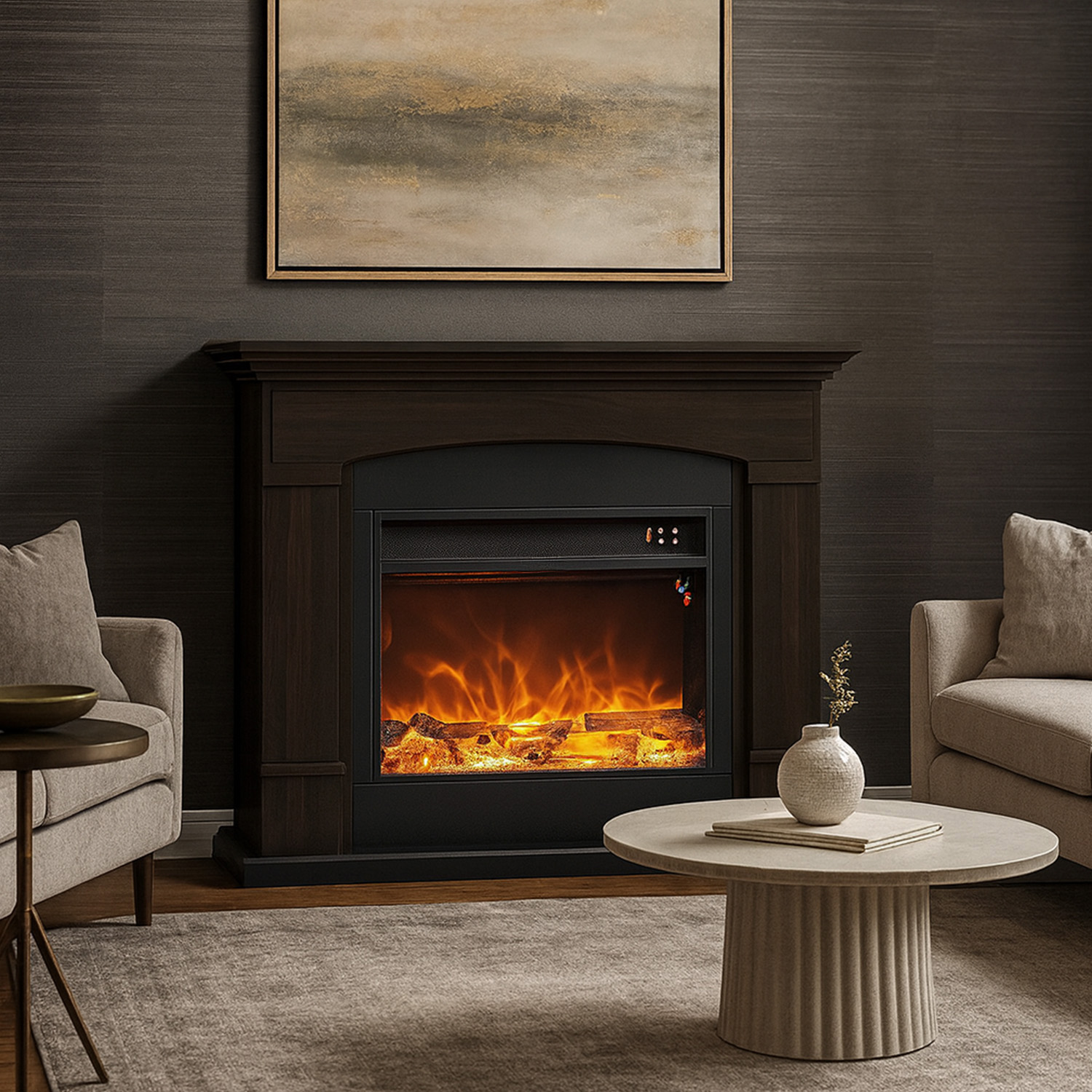 CAMINO-SIENA-WENGE-ambientata - SINED | Duchas de piscina | Chaise longue de jardín | Chimeneas eléctricas | Calefactores infrarrojos