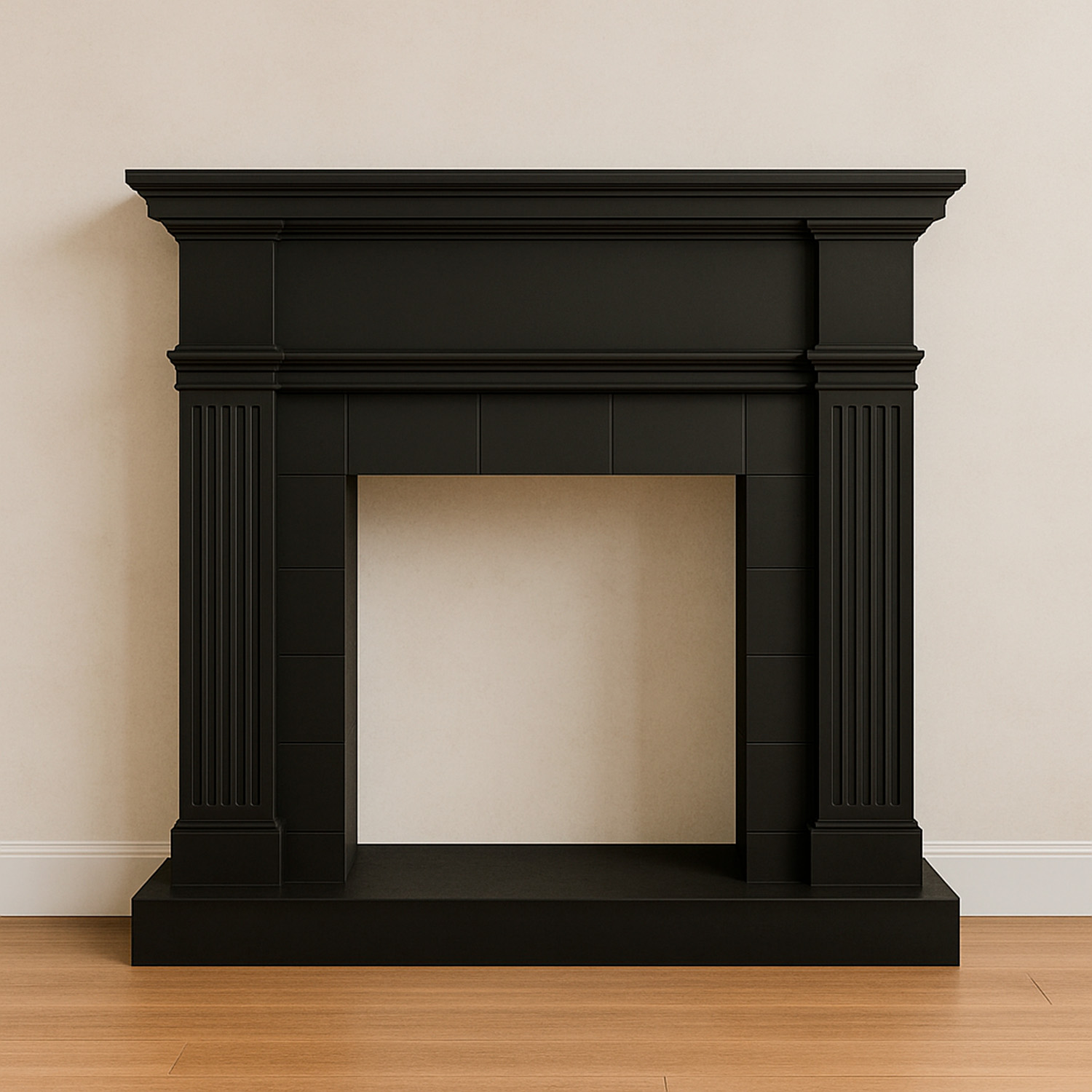 CORNICE-CAMINO-CALDERA-NERO-9 - SINED | Duchas de piscina | Chaise longue de jardín | Chimeneas eléctricas | Calefactores infrarrojos