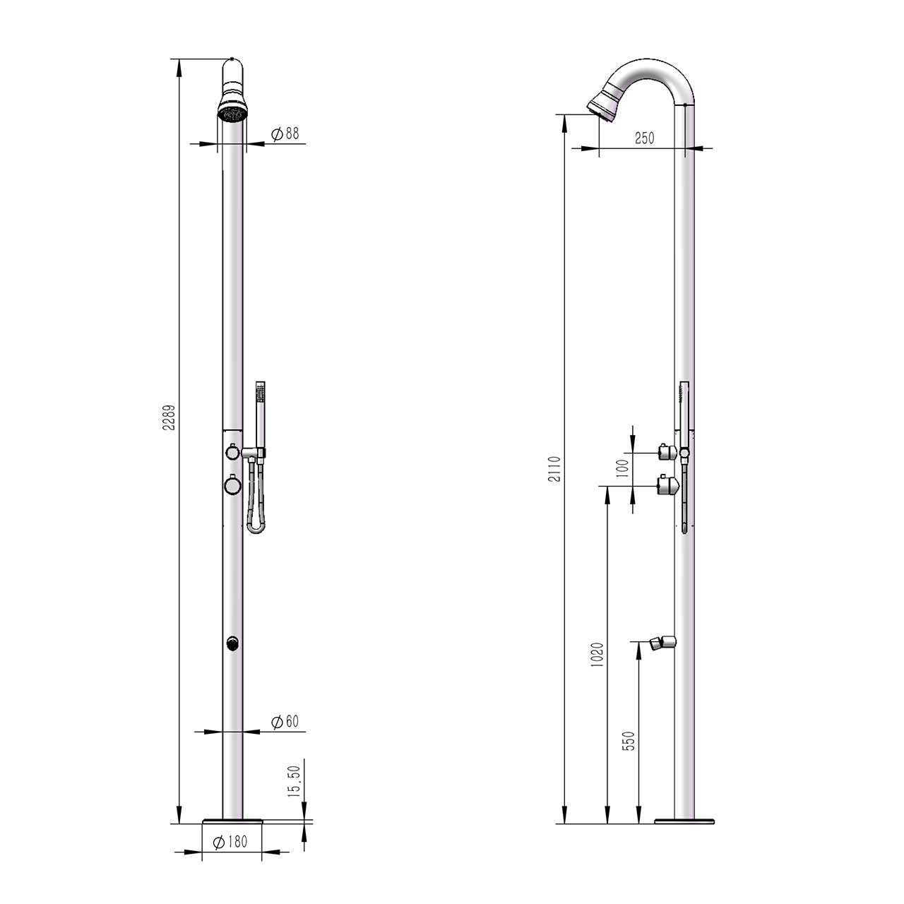 DOCCIA-BOSA-INOX DOCCIA-BOSA-INOX - Imagen 2