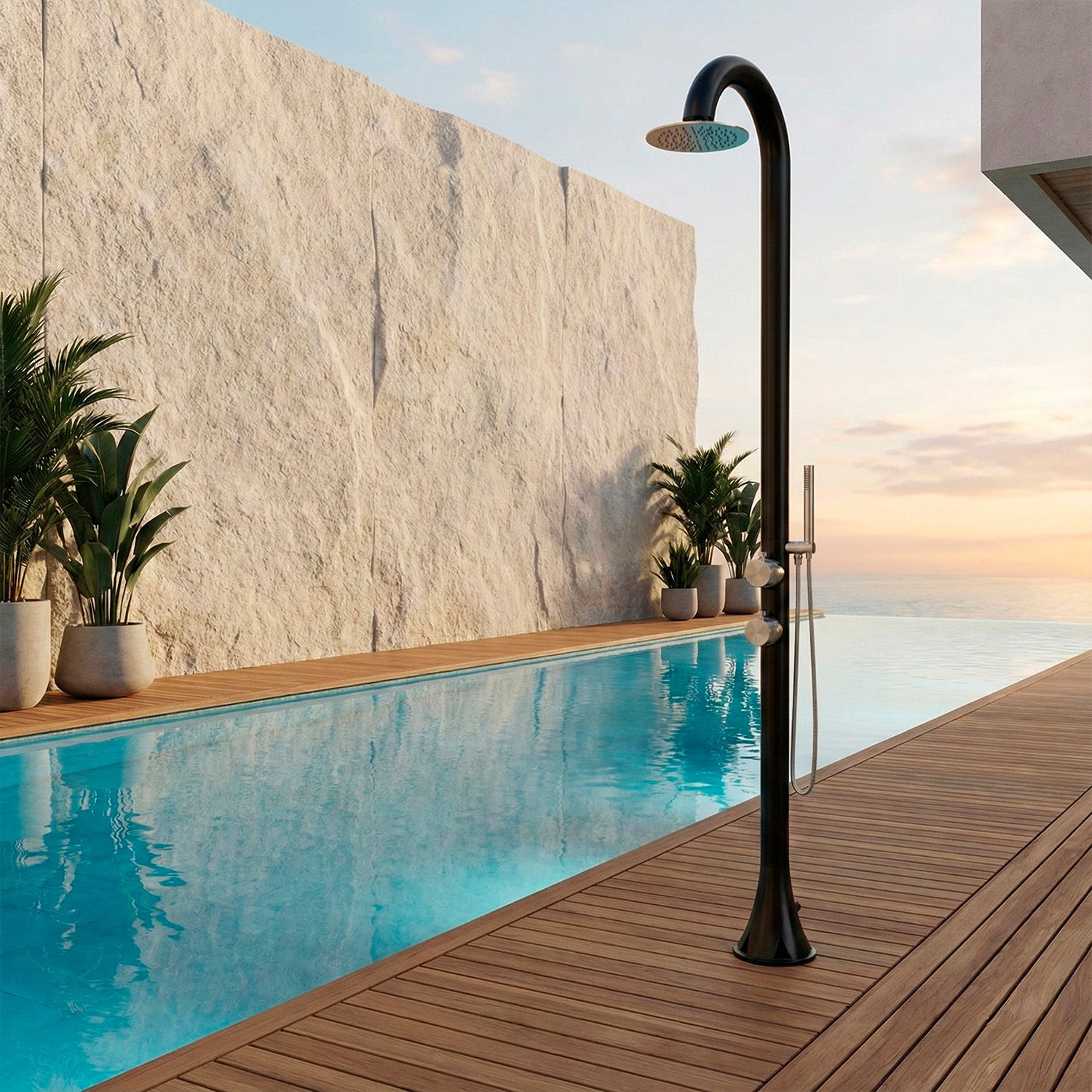 DOCCIA-LUNA-DUO-NERA-INOX - Imagen 7