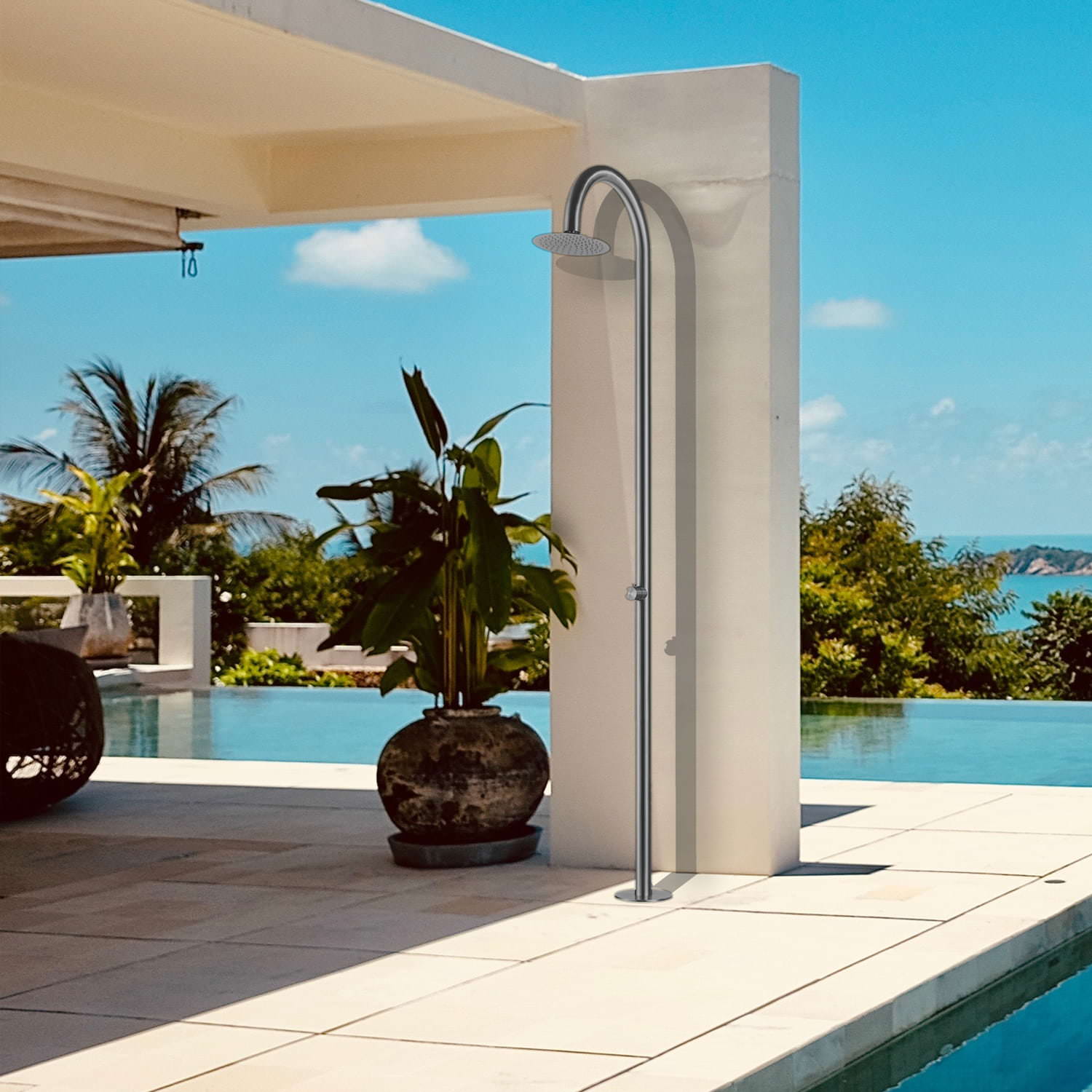 DOCCIA-PALAU-FREDDA-6 - SINED | Duchas de piscina | Chaise longue de jardín | Chimeneas eléctricas | Calefactores infrarrojos