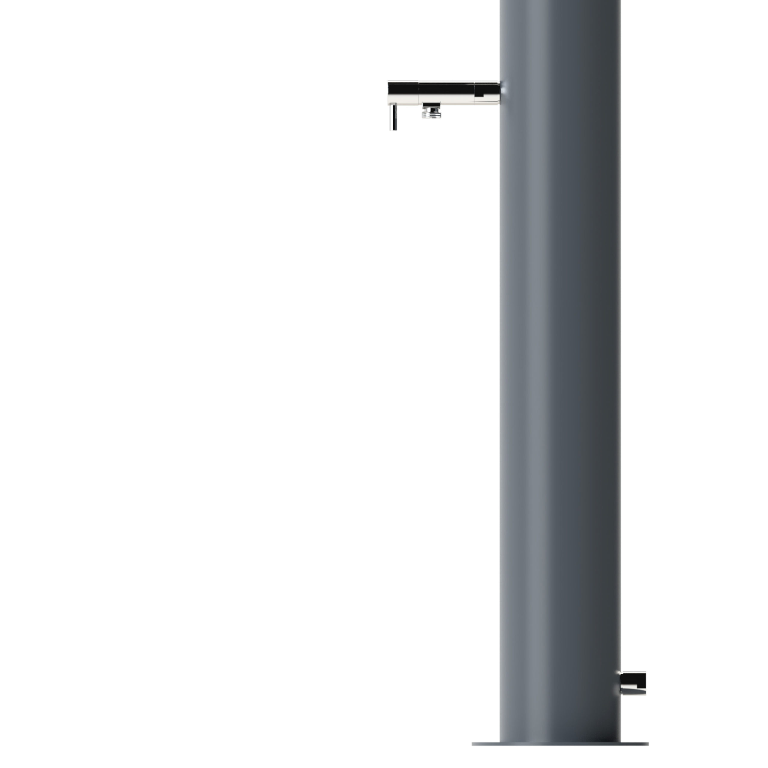 DOCCIA-SOLARE-RIMINI-GRIGIO-ARDESIA-3 - SINED | Duchas de piscina | Chaise longue de jardín | Chimeneas eléctricas | Calefactores infrarrojos