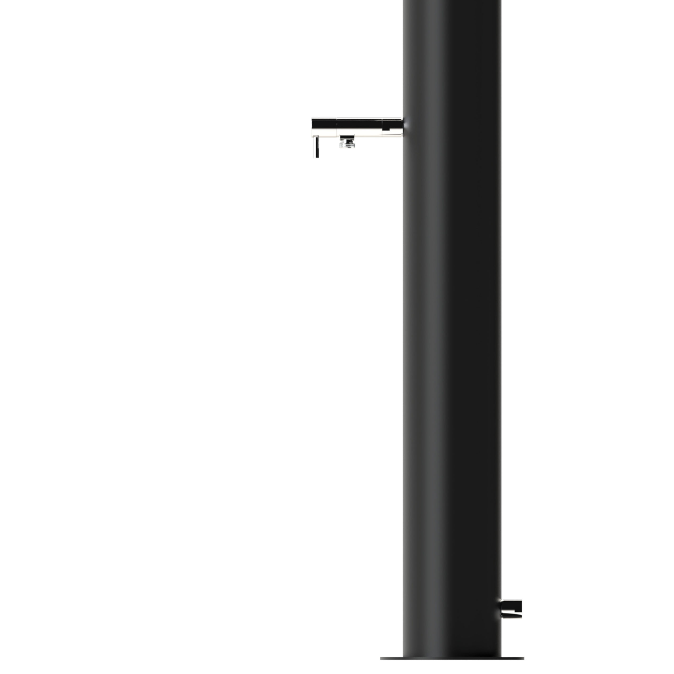 DOCCIA-SOLARE-RIMINI-NERA-3 - SINED | Duchas de piscina | Chaise longue de jardín | Chimeneas eléctricas | Calefactores infrarrojos