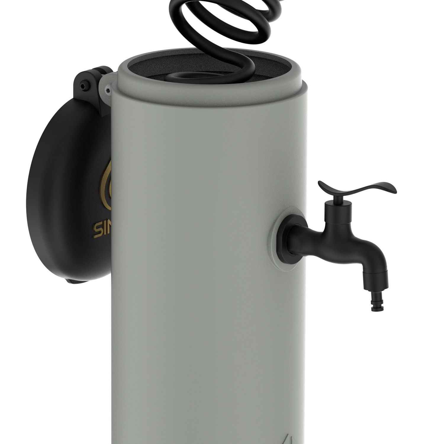 FONTANA-TRITONE-PRO-TORTORA-3 - SINED | Duchas de piscina | Chaise longue de jardín | Chimeneas eléctricas | Calefactores infrarrojos