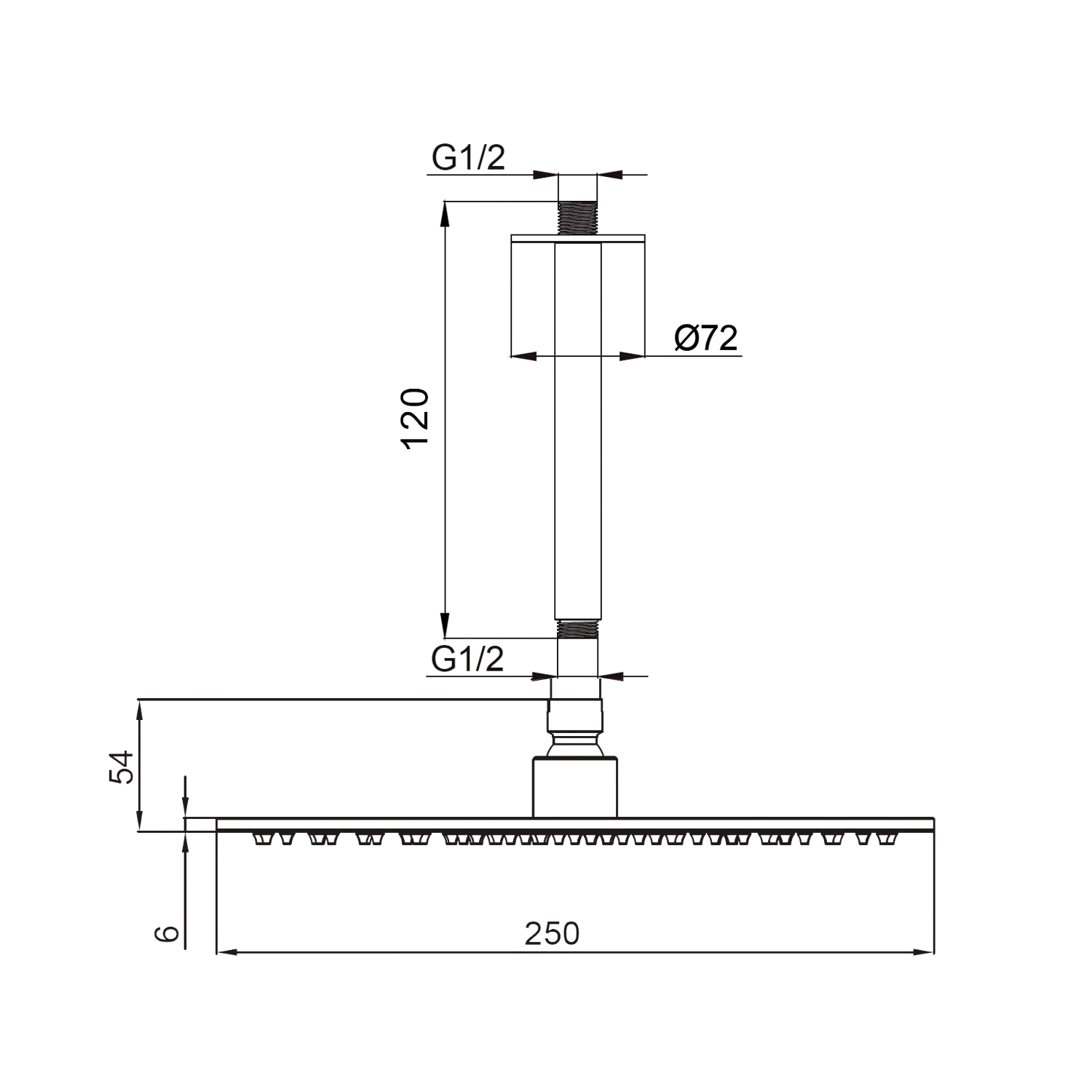 KIT-SOFFITTO-SOFFIONE-LEVANTE-CORTO-25-INOX - Imagen 3