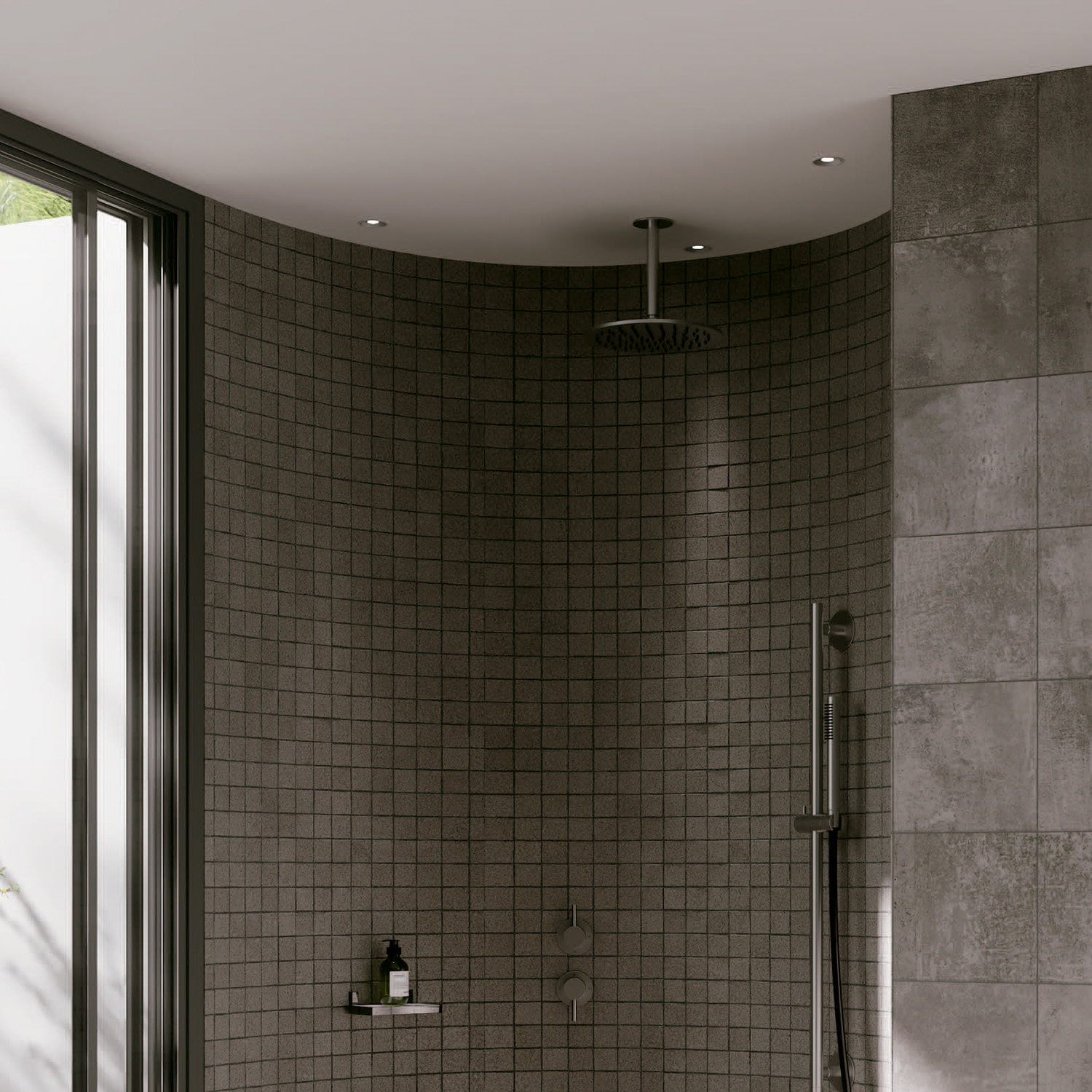 KIT-SOFFITTO-SOFFIONE-LEVANTE-CORTO-25-INOX - Imagen 3