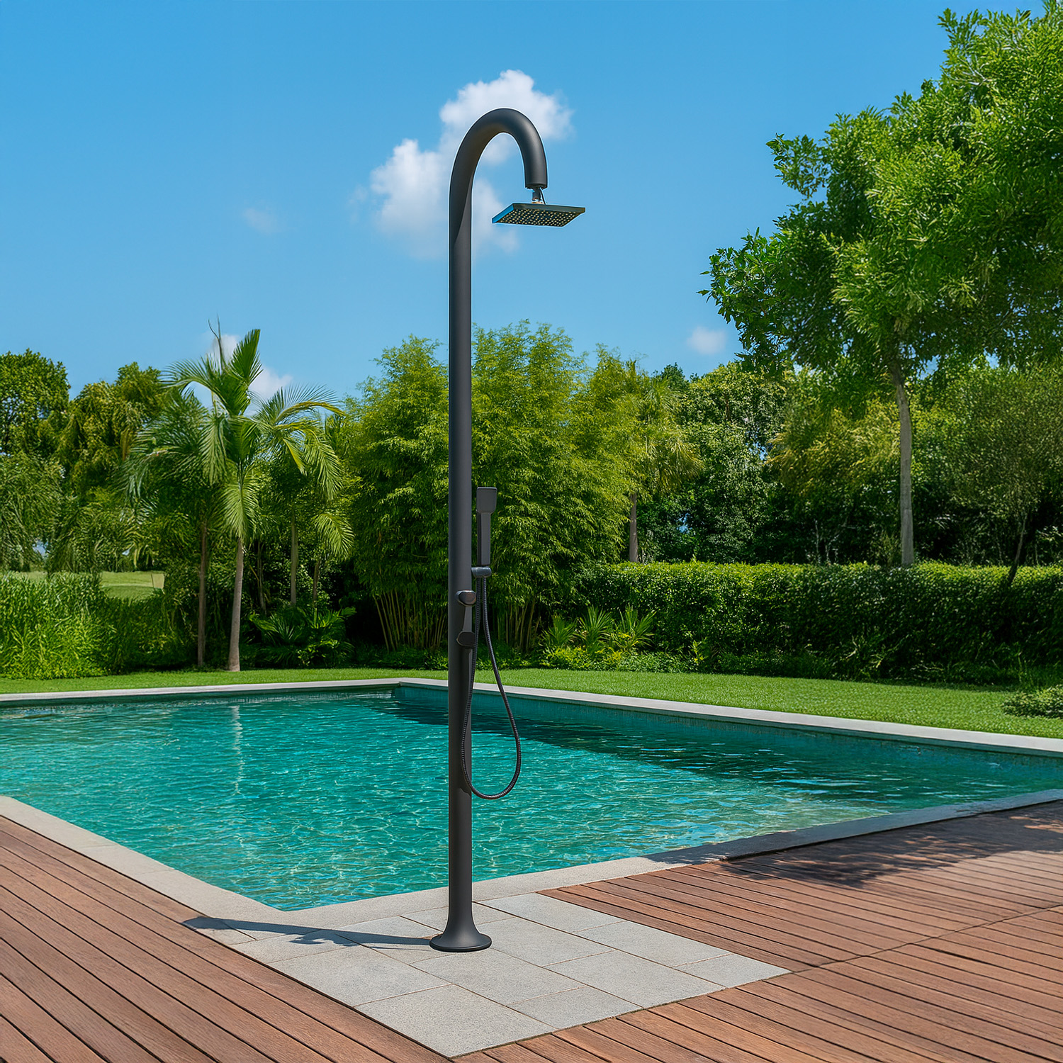 LUNA-ALU-D-NERA-LCD-6 - SINED | Duchas de piscina | Chaise longue de jardín | Chimeneas eléctricas | Calefactores infrarrojos