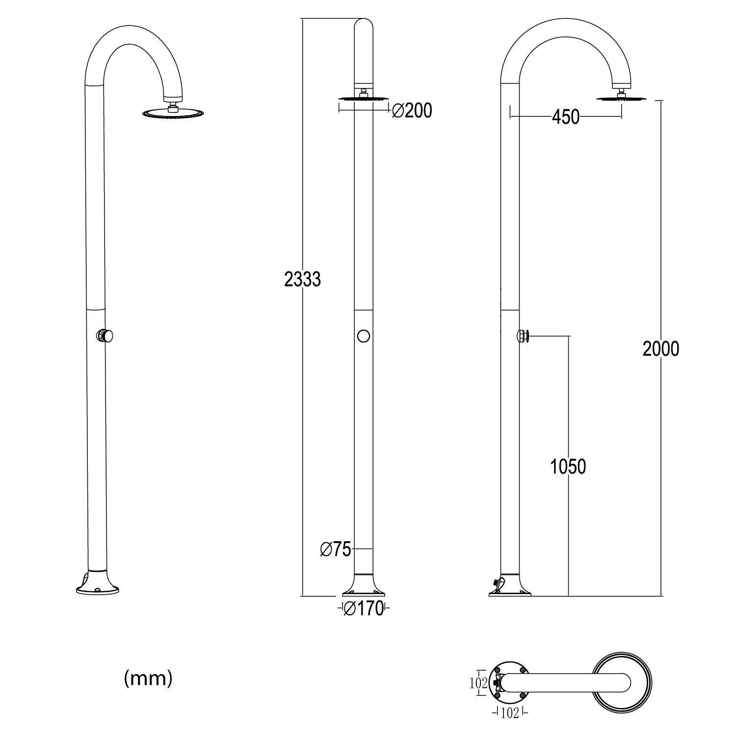 LUNA-TIMER-GRIGIA - SINED | Duchas de piscina | Chaise longue de jardín | Chimeneas eléctricas | Calefactores infrarrojos