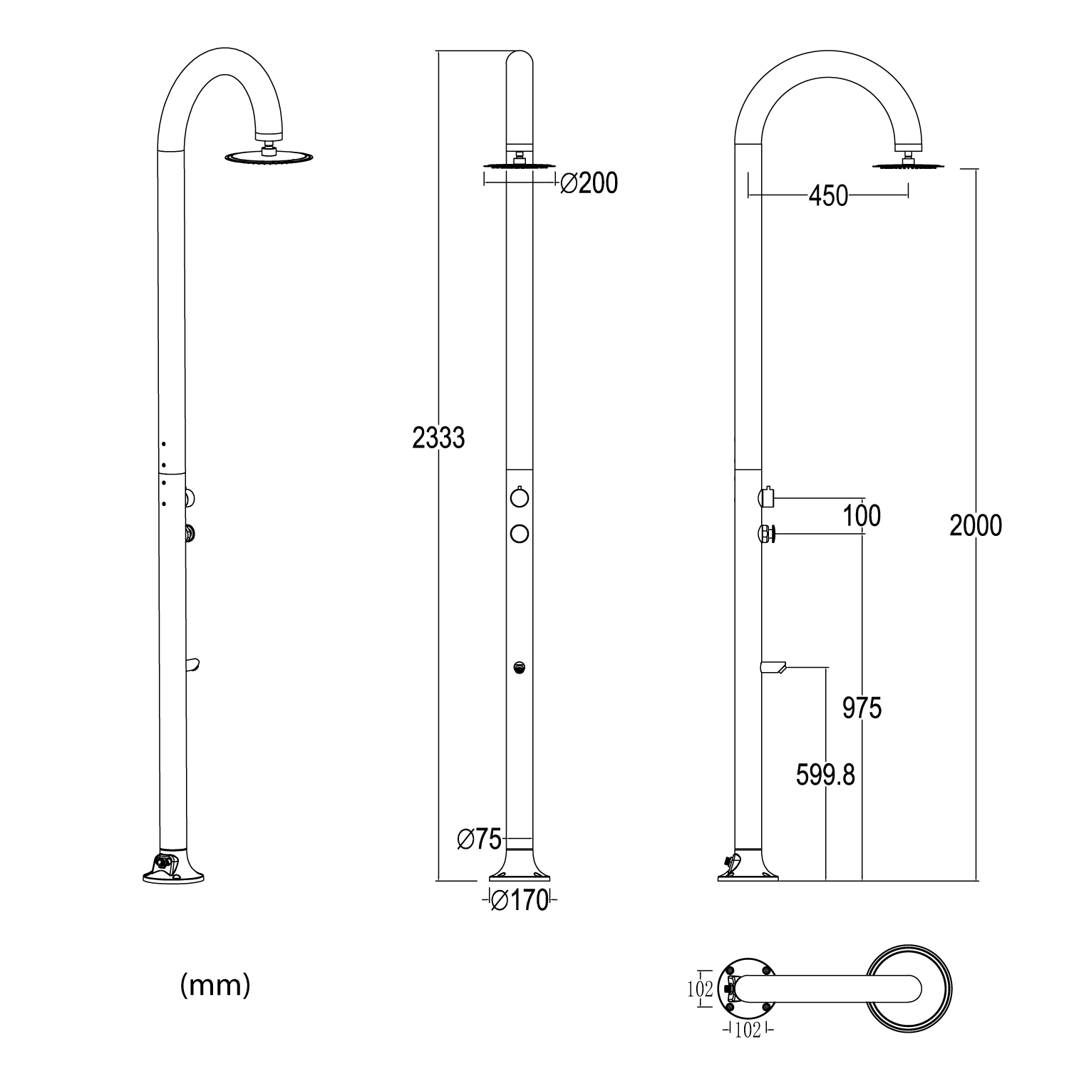 LUNA-TIMER-P-BIANCA - SINED | Duchas de piscina | Chaise longue de jardín | Chimeneas eléctricas | Calefactores infrarrojos