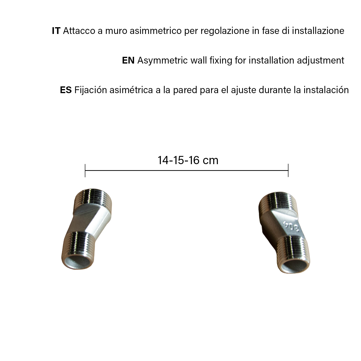 MISCELATORE-MURO-DOCCIA-VASCA-LEVANTE-INOX - Imagen 3