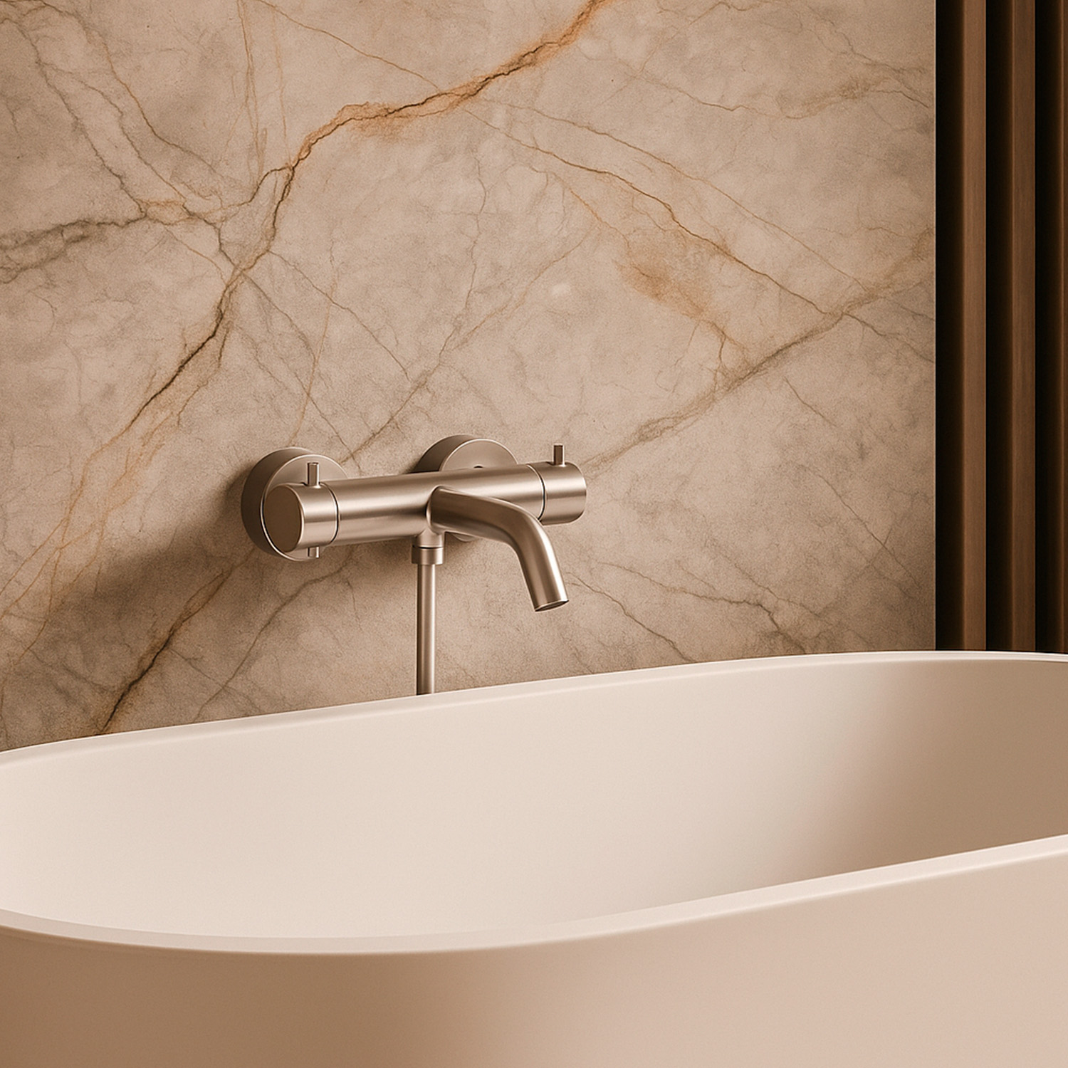 MISCELATORE-MURO-DOCCIA-VASCA-LEVANTE-INOX - Imagen 3