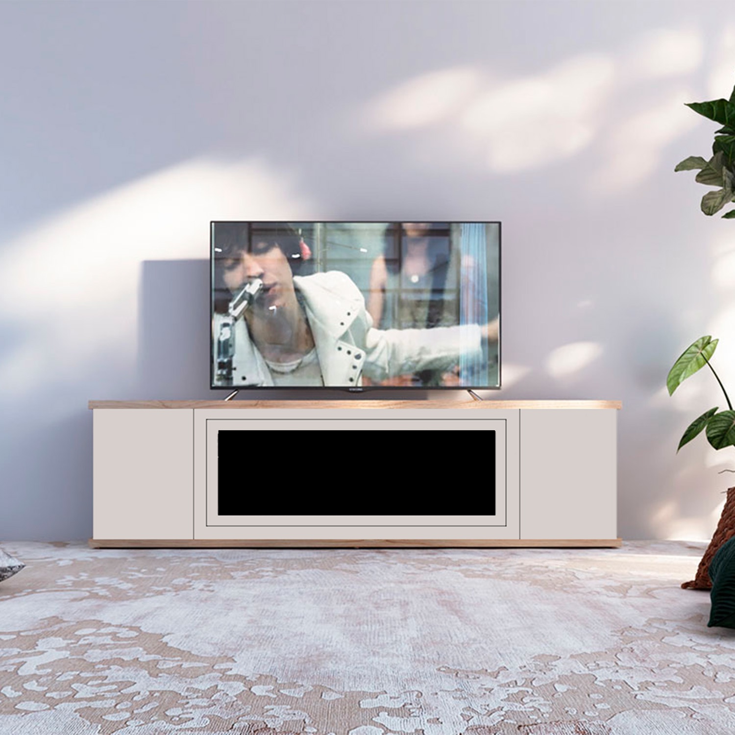 MOBILE-AROSIO-108-GRIGIO-ambientata - SINED | Duchas de piscina | Chaise longue de jardín | Chimeneas eléctricas | Calefactores infrarrojos