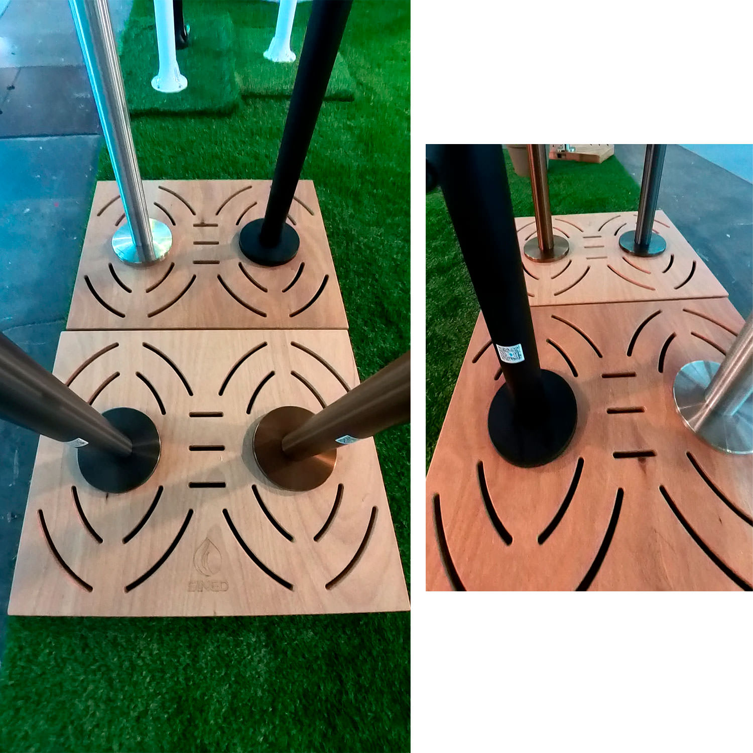 PEDANA-C-BOX-DOPPIA-5 - SINED | Duchas de piscina | Chaise longue de jardín | Chimeneas eléctricas | Calefactores infrarrojos