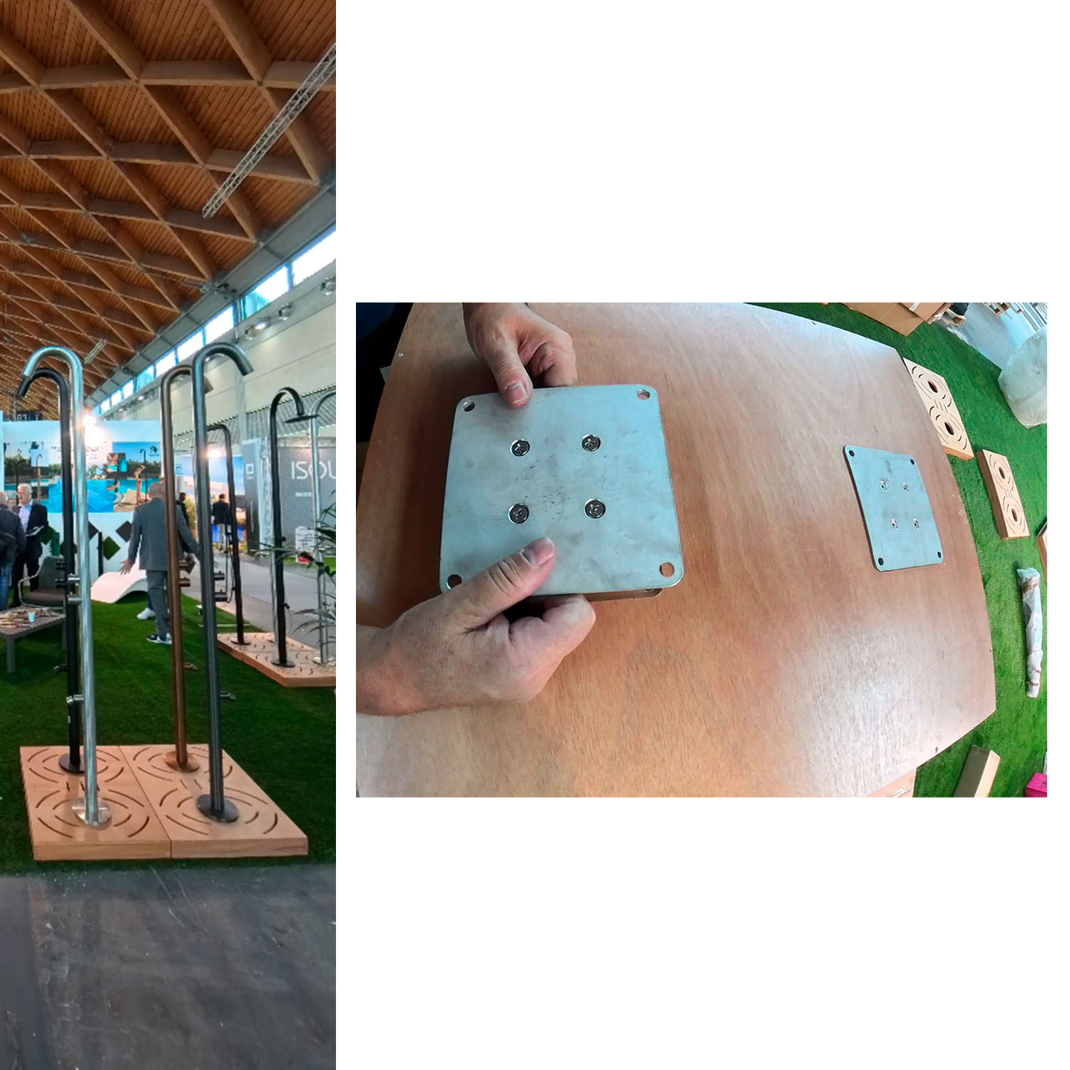 PEDANA-C-BOX-DOPPIA-6 - SINED | Duchas de piscina | Chaise longue de jardín | Chimeneas eléctricas | Calefactores infrarrojos