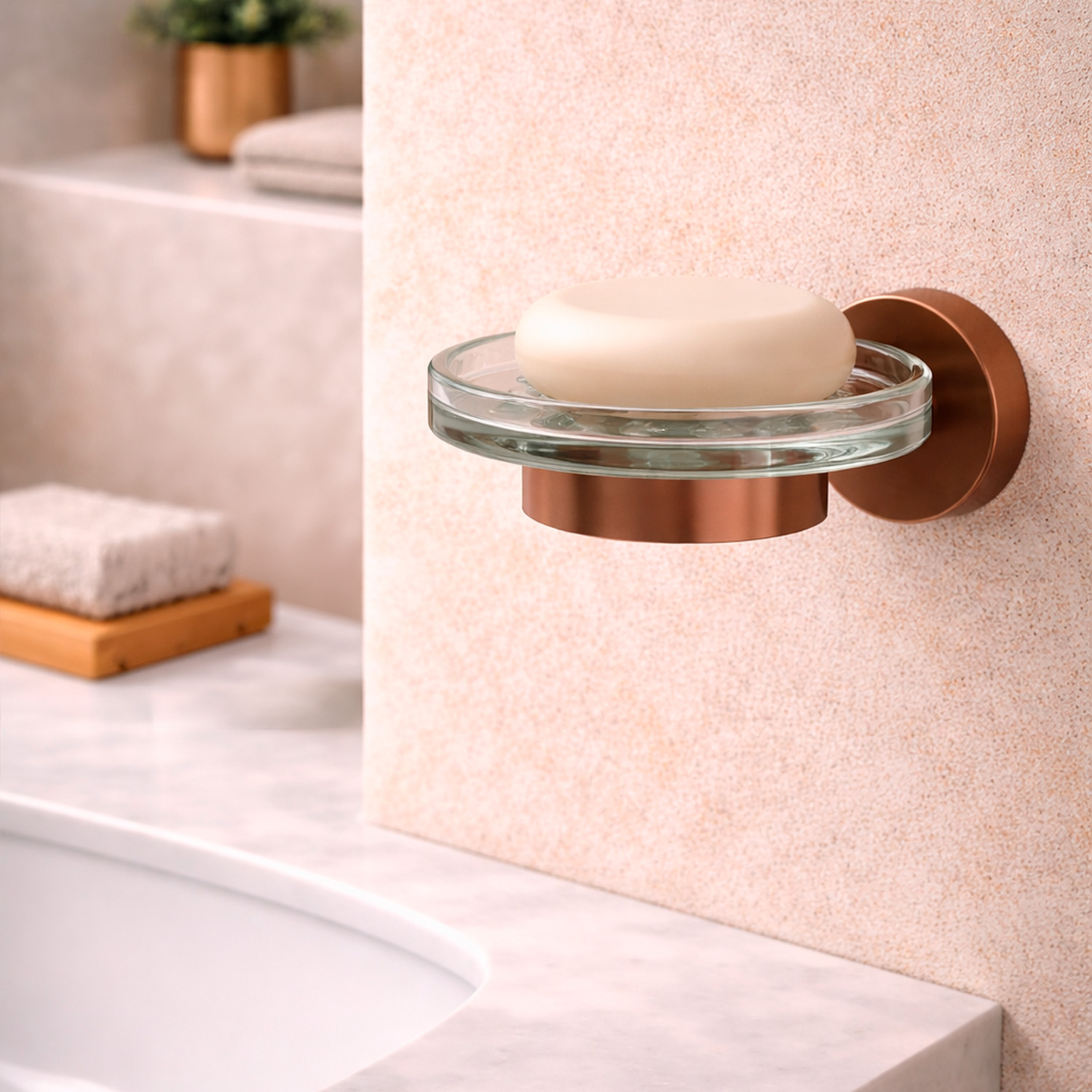PORTA-SAPONE-LEVANTE-ORO-ROSA-ambientata PORTA-SAPONE-LEVANTE-ORO-ROSA