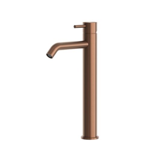 RUBINETTO-LAVABO-LEVANTE-ALTO-ORO-ROSA