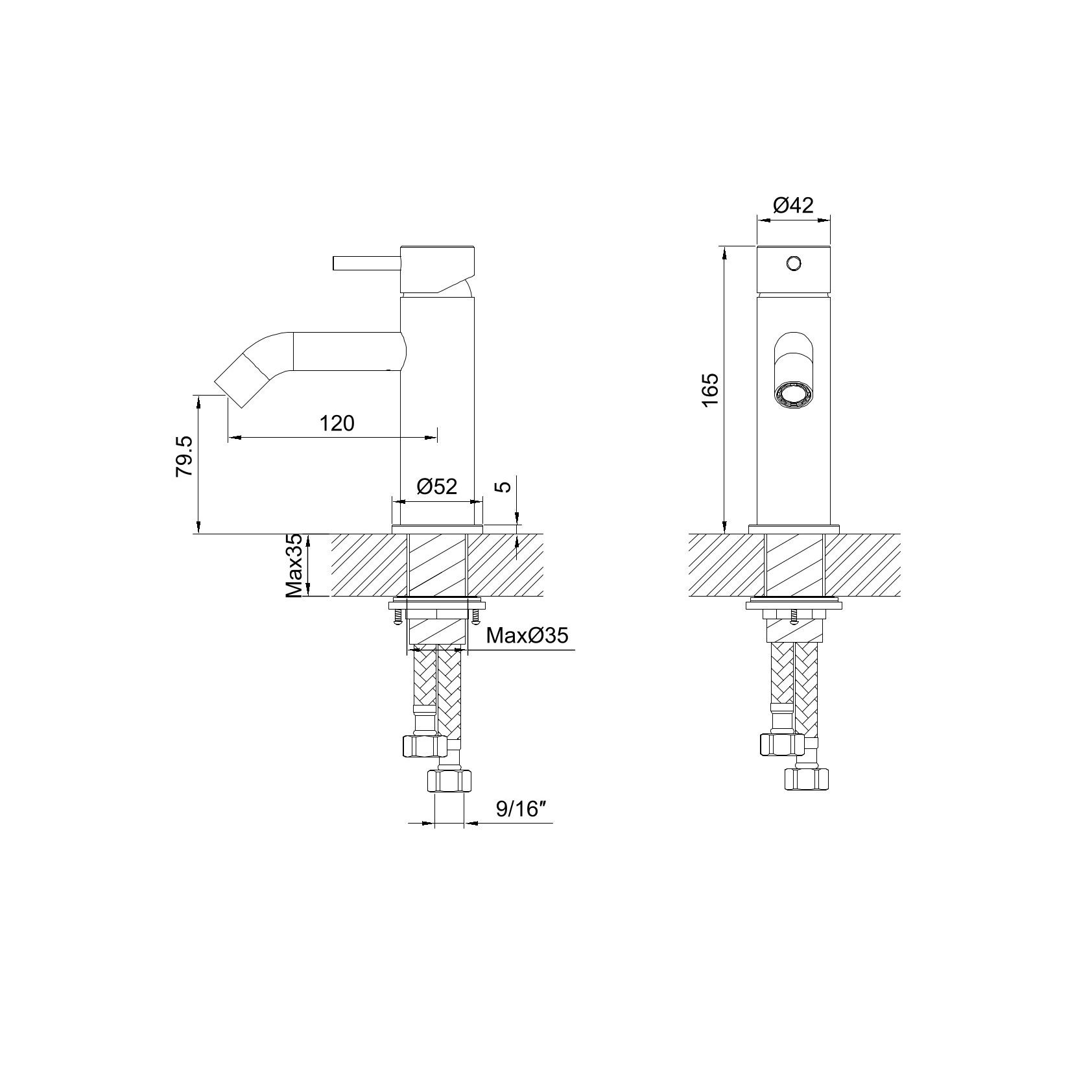 RUBINETTO-LAVABO-LEVANTE-BASSO-INOX - Imagen 8