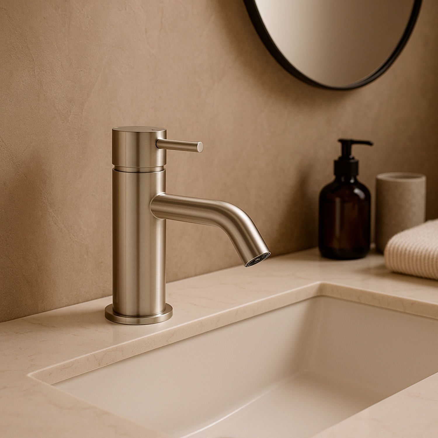 RUBINETTO-LAVABO-LEVANTE-BASSO-INOX - Imagen 7