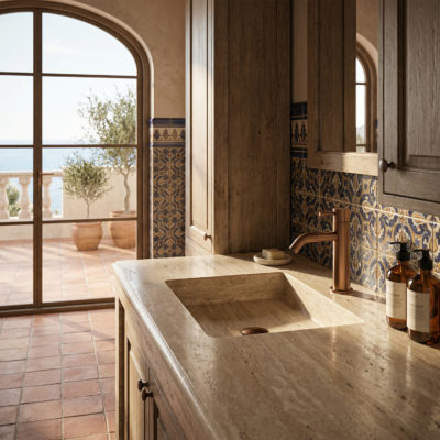 RUBINETTO-LAVABO-LEVANTE-BASSO-ORO-ROSA