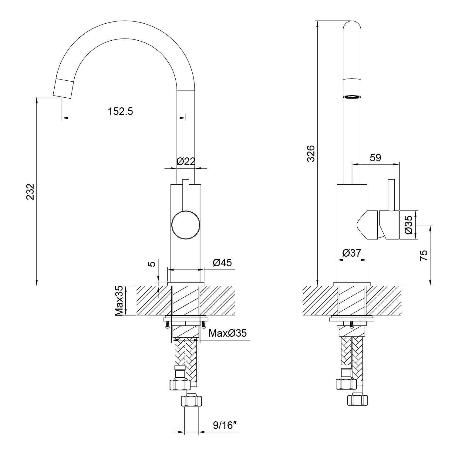 RUBINETTO-LAVELLO-LEVANTE-BASSO-ORO - Imagen 3