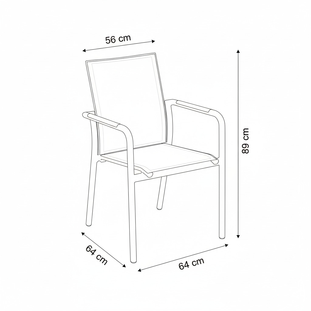 SEDIA-GIARDINO-CHIERI-ANTRACITE - Imagen 4
