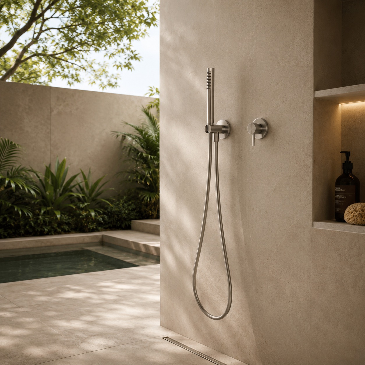 SET-ACQUA-FREDDA-MURO-LEVANTE-INOX-ambientata SET-ACQUA-FREDDA-MURO-LEVANTE-INOX