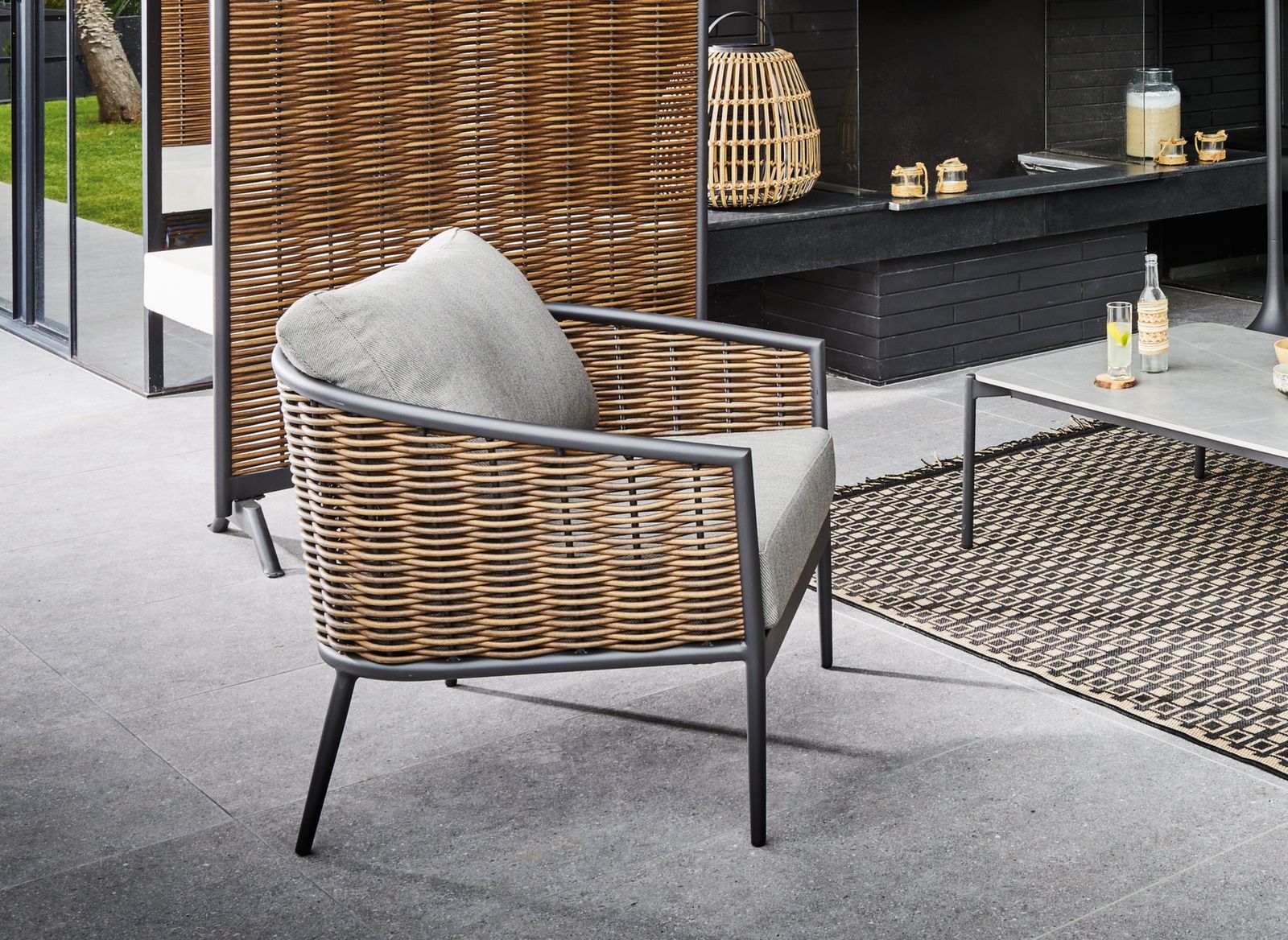 SET-DIVANO-GIARDINO-ASTI-2 - SINED | Duchas de piscina | Chaise longue de jardín | Chimeneas eléctricas | Calefactores infrarrojos